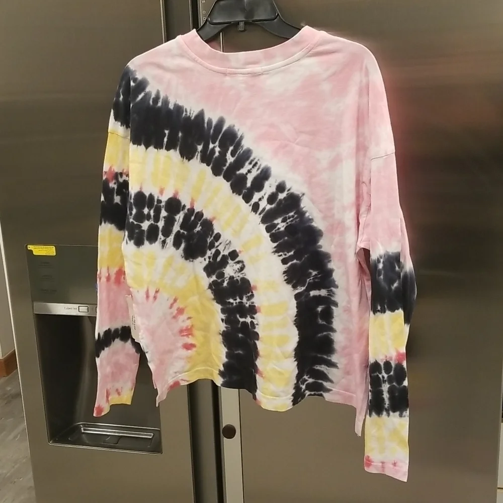 💕ELECTRIC & ROSE💕 Long Sleeve T-Shirt Top ~ Tie Dye Pattern Small NWT